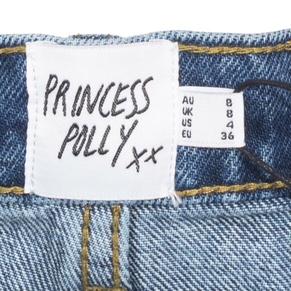 NWT Princess Polly Fawcett Jeans – Dark Wash Blue Denim Women’s Size 4 - Picture 9 of 10